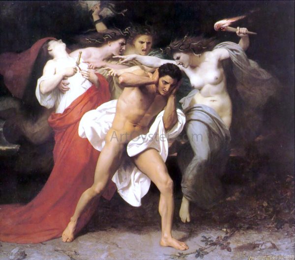 Orestes Pursued by the Furies by William Adolphe Bouguereau - Hand-Painted Oil Painting on Canvas Fashion