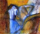 Woman Seen from Behind, Drying Hair by Edgar Degas - Hand-Painted Oil Painting on Canvas Cheap