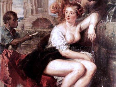 Bathsheba at the Fountain by Peter Paul Rubens - Hand-Painted Oil Painting on Canvas For Sale