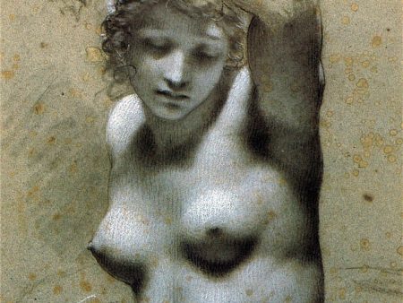 Femme nue, en buste by Pierre Paul Prudhon - Hand-Painted Oil Painting on Canvas Hot on Sale