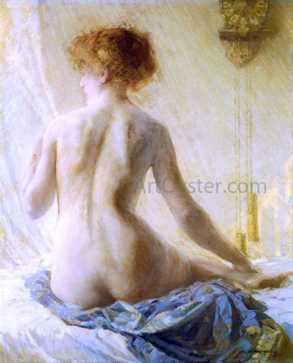 The Morning Hour by Frederick John Mulhaupt - Hand-Painted Oil Painting on Canvas on Sale