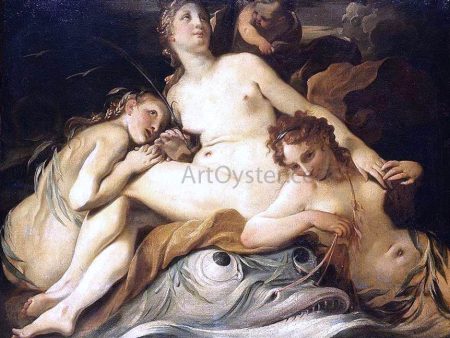 Galatea by Louis Dorigny - Hand-Painted Oil Painting on Canvas For Sale