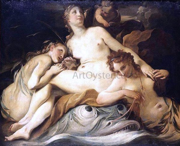 Galatea by Louis Dorigny - Hand-Painted Oil Painting on Canvas For Sale