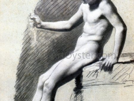 Seated Nude Figure by Pierre Paul Prudhon - Hand-Painted Oil Painting on Canvas Supply