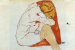 Seated Woman by Egon Schiele - Hand-Painted Oil Painting on Canvas For Cheap