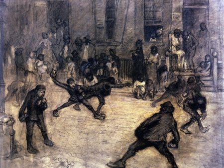 Tin Can Battle, San Juan Hill, New York by George Wesley Bellows - Hand-Painted Oil Painting on Canvas Online now