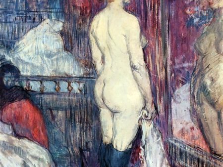 Nude Standing before a Mirror by Henri De Toulouse-Lautrec - Hand-Painted Oil Painting on Canvas Online now