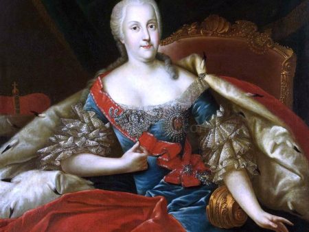 Portrait of Johanna Elisabeth, Princess of Anhalt-Zerbst by Antoine Pesne - Hand-Painted Oil Painting on Canvas For Discount