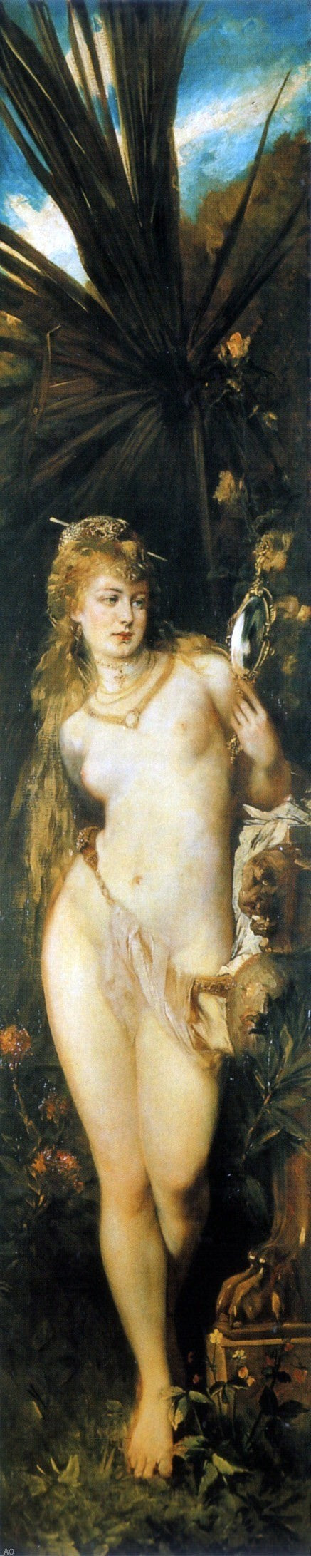 Gesicht by Hans Makart - Hand-Painted Oil Painting on Canvas Hot on Sale