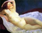 Reclining Nude (Barbara Brown) by Robert Henri - Hand-Painted Oil Painting on Canvas Sale