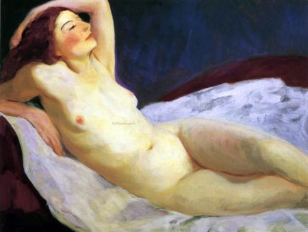 Reclining Nude (Barbara Brown) by Robert Henri - Hand-Painted Oil Painting on Canvas Sale