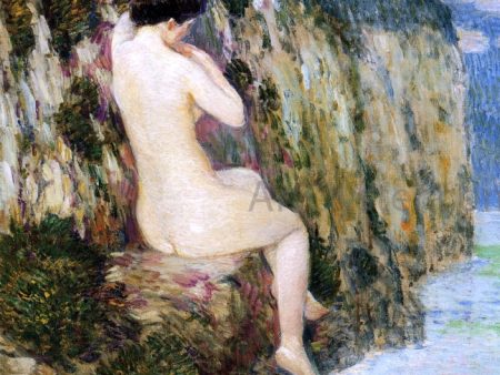 Nude on the Cliffs by Frederick Childe Hassam - Hand-Painted Oil Painting on Canvas Cheap