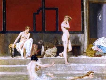 Elegant Ladies at the Baths by Raffaello Sorbi - Hand-Painted Oil Painting on Canvas Hot on Sale