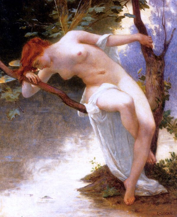 La Libellule by Guillaume Seignac - Hand-Painted Oil Painting on Canvas For Discount