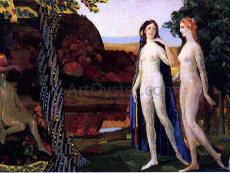 Jewel-Bearing Tree of Amity by Arthur B Davies - Hand-Painted Oil Painting on Canvas Hot on Sale