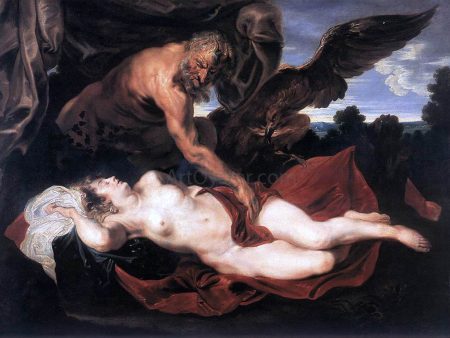 Jupiter and Antiope by Sir Antony Van Dyck - Hand-Painted Oil Painting on Canvas Hot on Sale