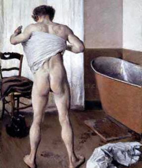 Man at His Bath by Gustave Caillebotte - Hand-Painted Oil Painting on Canvas Online Hot Sale