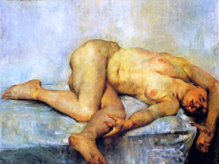 Reclining Female Nude by Lovis Corinth - Hand-Painted Oil Painting on Canvas Supply