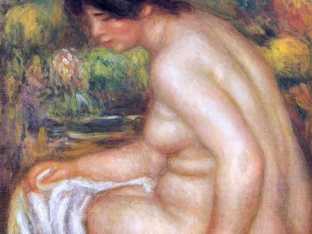 Seated Nude in Profile (also known as Gabrielle) by Pierre Auguste Renoir - Hand-Painted Oil Painting on Canvas on Sale