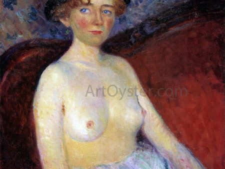 Nude with Hat by William James Glackens - Hand-Painted Oil Painting on Canvas Fashion