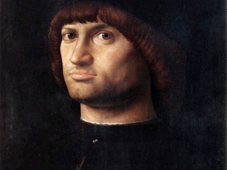 Portrait of a Man (Il Condottiere) by Antonello Da Messina - Hand-Painted Oil Painting on Canvas Cheap