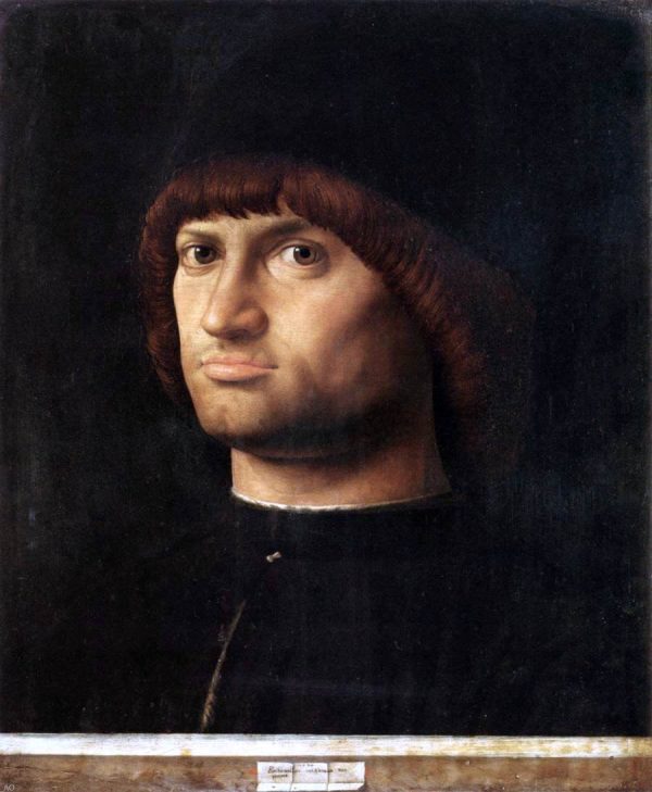 Portrait of a Man (Il Condottiere) by Antonello Da Messina - Hand-Painted Oil Painting on Canvas Cheap