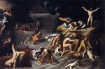 The Flood by Antonio Carracci - Hand-Painted Oil Painting on Canvas For Cheap