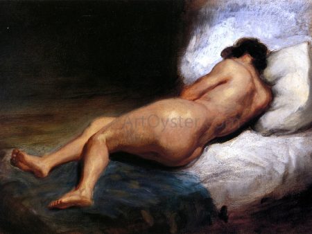 Study of a Reclining Nude by Eugene Delacroix - Hand-Painted Oil Painting on Canvas Sale