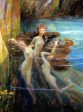 Les Nereides by Gaston Bussiere - Hand-Painted Oil Painting on Canvas Sale