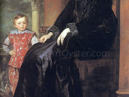 Genoese Noblewoman with her Son by Sir Antony Van Dyck - Hand-Painted Oil Painting on Canvas Supply