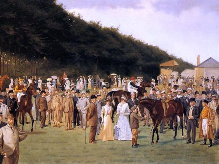 Newmarket, A July Meeting by Isaac J Cullin - Hand-Painted Oil Painting on Canvas Online Hot Sale