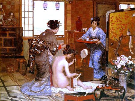 The Japanese Toilette by Marie-Francois Firmin-Girard - Hand-Painted Oil Painting on Canvas Online Sale