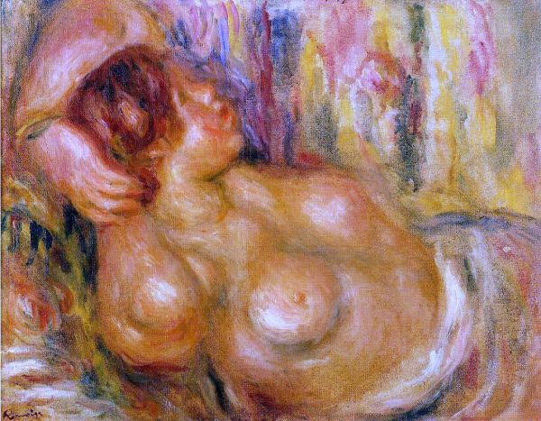 Femme a la Poitrine, Nue Endormie by Pierre Auguste Renoir - Hand-Painted Oil Painting on Canvas Online Hot Sale