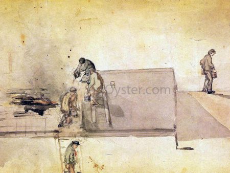 A Fire at Pomfret by James McNeill Whistler - Hand-Painted Oil Painting on Canvas For Discount