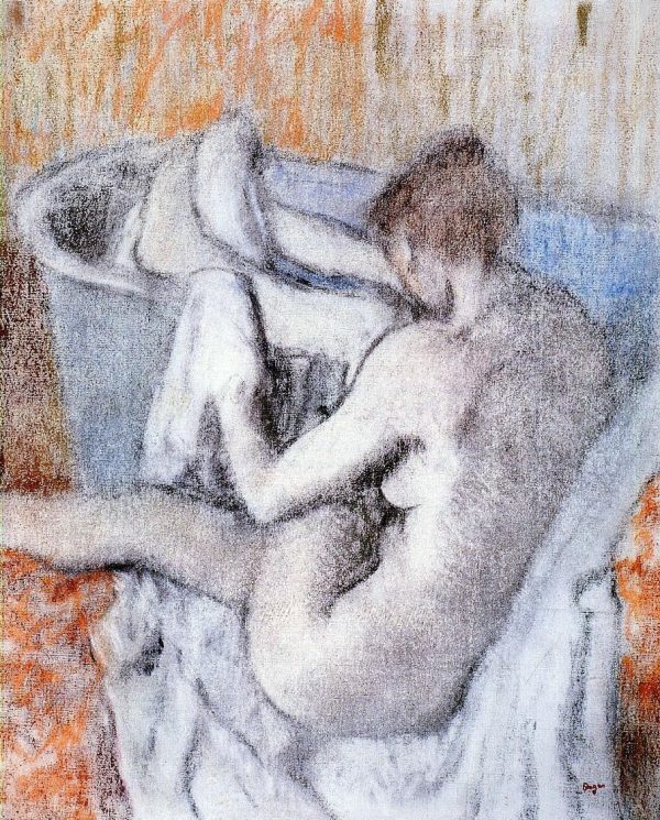 La Toilette apres le Bain by Edgar Degas - Hand-Painted Oil Painting on Canvas For Cheap