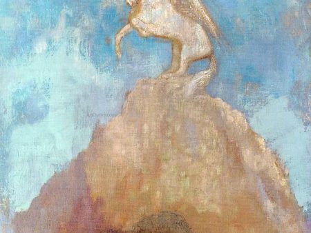 White Pegasus by Odilon Redon - Hand-Painted Oil Painting on Canvas Online Hot Sale