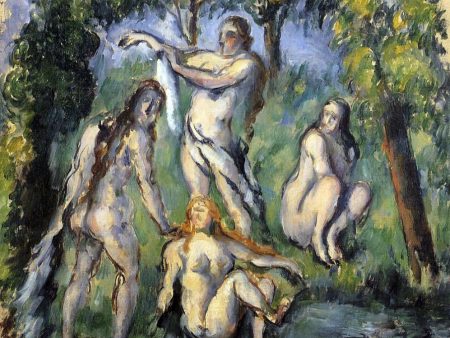 Four Bathers by Paul Cezanne - Hand-Painted Oil Painting on Canvas Fashion