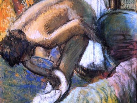 Breakfast after the Bath by Edgar Degas - Hand-Painted Oil Painting on Canvas on Sale