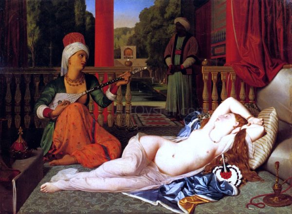 Odalisque with Female Slave by Jean-Auguste-Dominique Ingres - Hand-Painted Oil Painting on Canvas on Sale