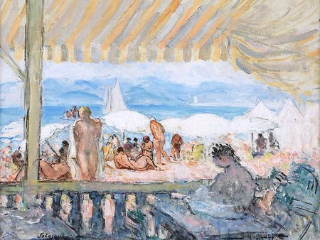 The Bar at the Beach by Henri Lebasque - Hand-Painted Oil Painting on Canvas Cheap