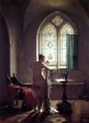 Gothic Bathroom by Jean-Baptiste Mallet - Hand-Painted Oil Painting on Canvas on Sale