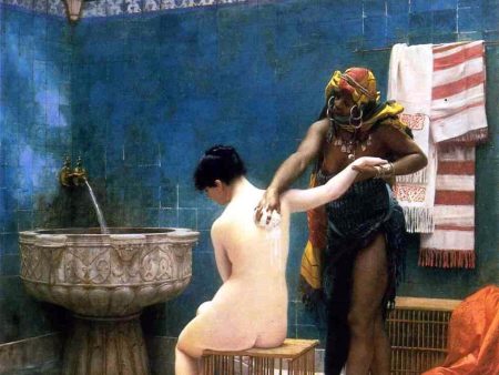 Moorish Bath by Jean-Leon Gerome - Hand-Painted Oil Painting on Canvas For Cheap