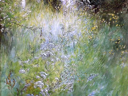 A Fairy, Kersti and a View of a Meadow by Carl Larsson - Hand-Painted Oil Painting on Canvas Online