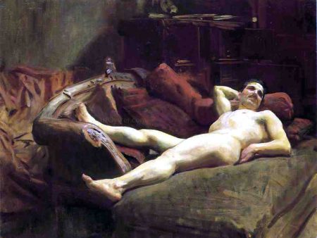 Male Model Resting by John Singer Sargent - Hand-Painted Oil Painting on Canvas For Discount