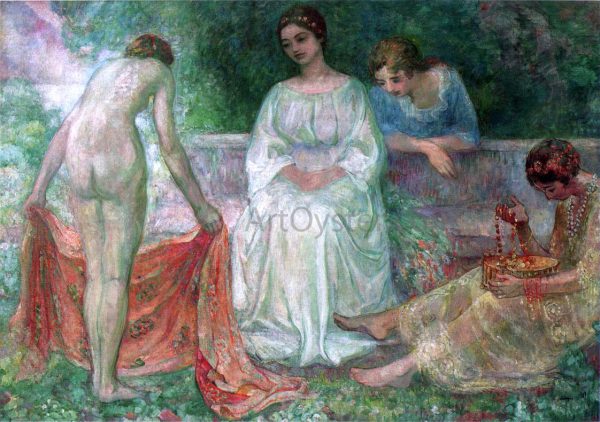 Offering in the Garden by Henri Lebasque - Hand-Painted Oil Painting on Canvas Supply