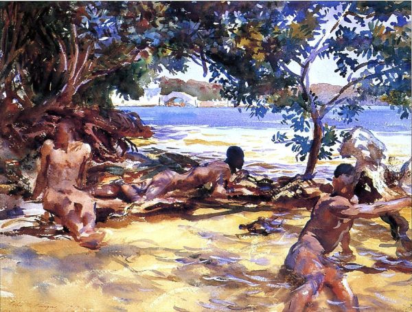 The Bathers by John Singer Sargent - Hand-Painted Oil Painting on Canvas Fashion