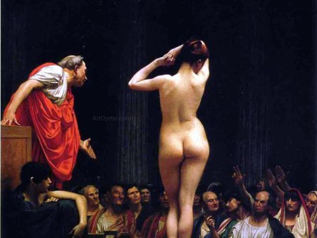 Selling Slaves in Rome by Jean-Leon Gerome - Hand-Painted Oil Painting on Canvas on Sale