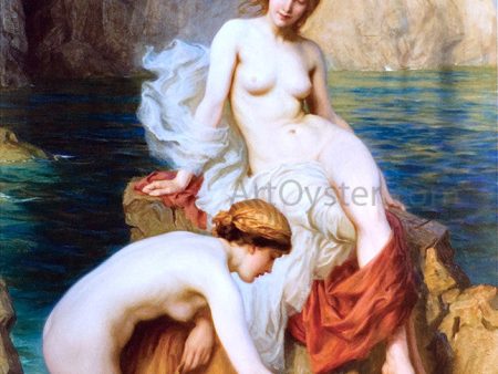 By Summer Seas by Herbert James Draper - Hand-Painted Oil Painting on Canvas For Cheap