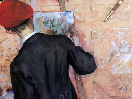 A Still Life Painter by Carl Larsson - Hand-Painted Oil Painting on Canvas on Sale