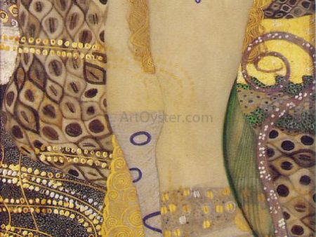 Serpents I by Gustav Klimt - Hand-Painted Oil Painting on Canvas For Cheap